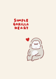 simple gorilla heart beige.