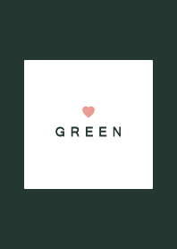 Deep Green and Pink Heart