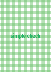 簡単なチェック : ギンガムチェック (緑色)