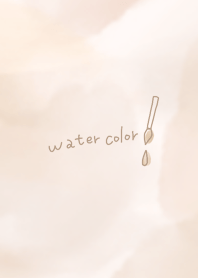 Simple watercolor bleeding gentle beige