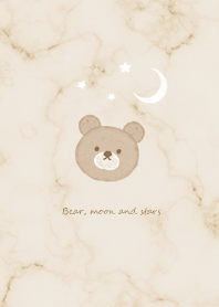 Bear, moon and stars beige03_1