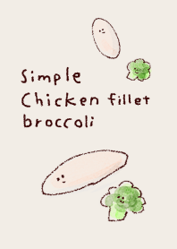 simple Chicken fillet broccoli beige