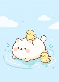 แมวลอยน้ำกับเป็ดน้อย