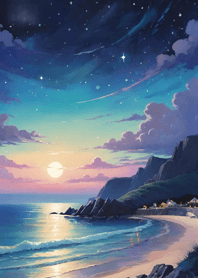 Starry sky by the sea 7bD8F2