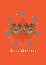 麋鹿情侶的可愛聖誕節！(夕陽橘色)