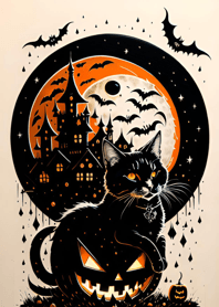 halloween cat A05bEe