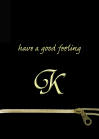 大人かわいい ジッパー イニシャル for K