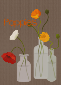 Poppies01 + chestnut brown