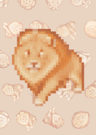 Lion Random Theme Pixel Beige||02