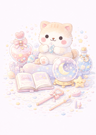 Lovely pastel kitten magic night!