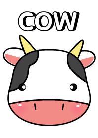 Simple Cute Face Cow theme Vr.2