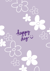 Handwritten flower Darkish Purple5 Japan