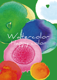 สีเขียว : สีน้ำ & ตัวอักษร