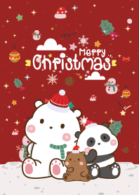 Three Bear Mini Christmas Day Red