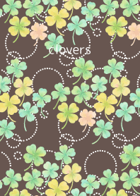 Colorful Clover on brown