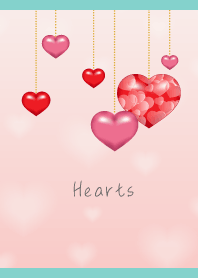 ハートとハート3 青色