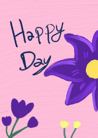 Purple Flower happy