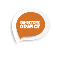 Sandstone Orange Button In White