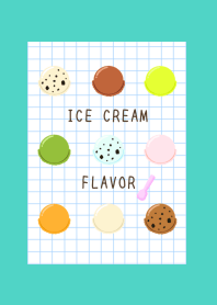 ICE CREAM FLAVOR GRAPH PAPER-EMERALDj