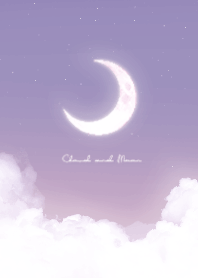 Cloud & Crescent Moon - Purple 04