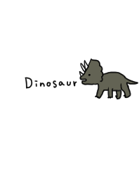 ワンポイント。恐竜。トリケラトプス。