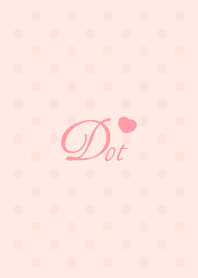Heart dot -Milky Pink-