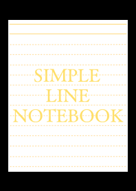 SIMPLE YELLOW LINE NOTEBOOK-BLACK-WHITE