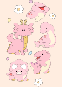 Sweet dinosaur with horns