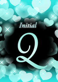 Q-Initial-heart- Mint&black