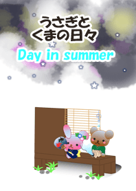 Rabbit and bear daily(Day in summer)