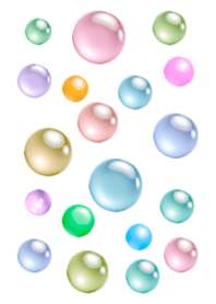 Colorful polka dot [ White ] No.2