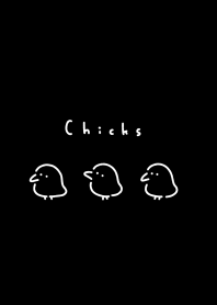 Yuru Chicks/black white