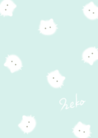 Fluffy cat mintgreen22_2
