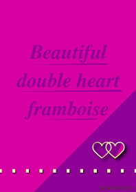 Beautiful double heart framboise