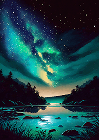 綺麗な星空の夜景着せかえ#299