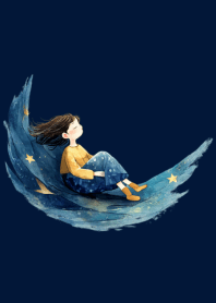 她躺進了整片夜晚