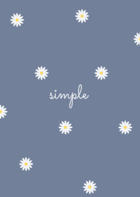 Simple Daisy / gray blue.