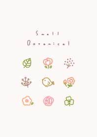 鳥さんとお花。ライトベージュ