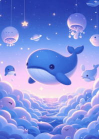 Bright cute little whale n.7
