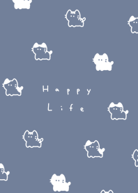 Small Cats (pattern)/gray blue.