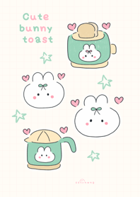 Cute bunny toast ^__^