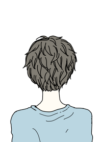 Dull blue and simple.boy.