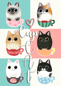 カップの猫