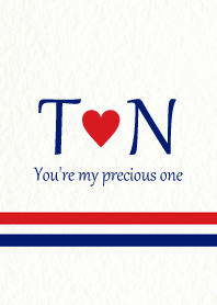 T&N Initial -Red & Blue-
