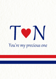 T&N イニシャル -Red & Blue-