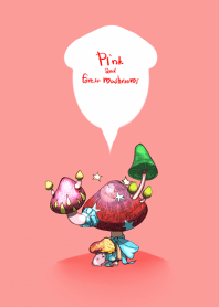 Pink and forest mushrooms