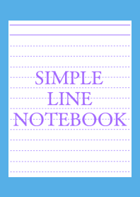 SIMPLE PURPLE LINE NOTEBOOK/BLUE