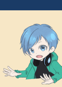 パーカー＆ヘッドフォン男子くん3