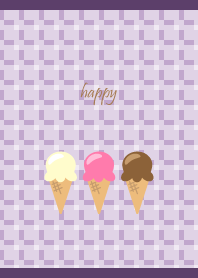 sweet ice cream on purple