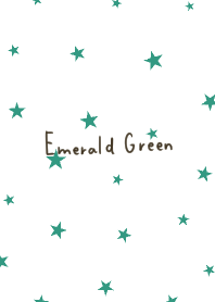 エメラルドグリーンの星とホワイト
